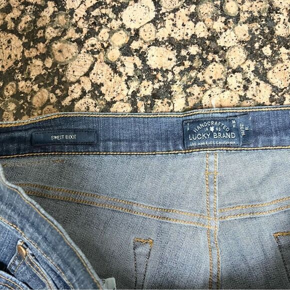 Lucky Brand Size 14/32R Sweet Boot Blue Denim Jeans Stretch - Picture 4 of 5